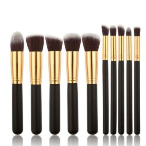 10pcs Makeup Brushes Set For Foundation –Black